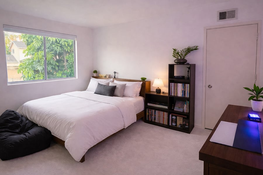 Bedroom #4: queen size bed and desk