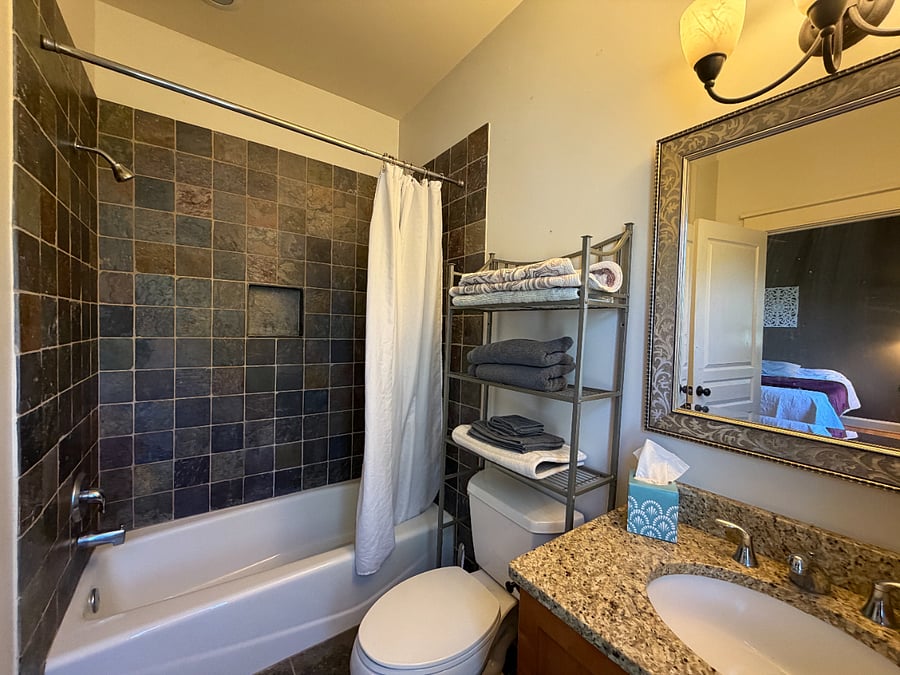 The private bathroom attached to the room for rent.