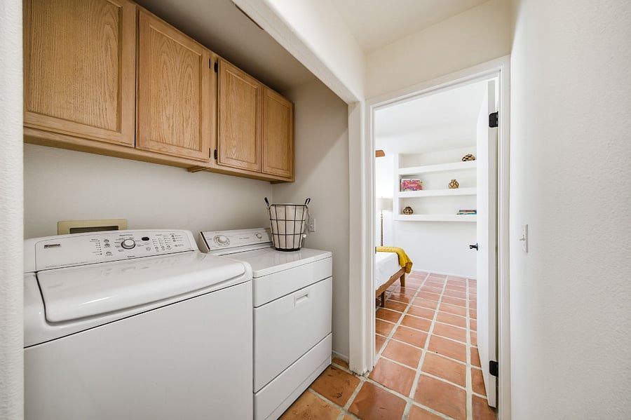 Full sized washer and dryer. 
