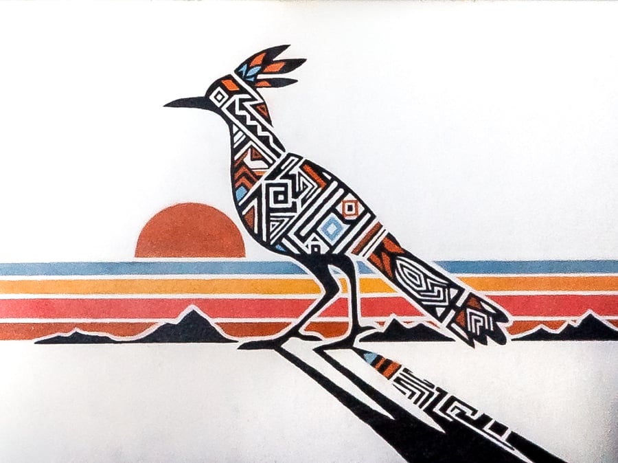 The roadrunner, a desert bird found in La Quinta, brings good fortune, wards off negative energy, and guides lost travelers safely back to their paths.  Look out for them as they make their mid afternoon journey in the front yard. 