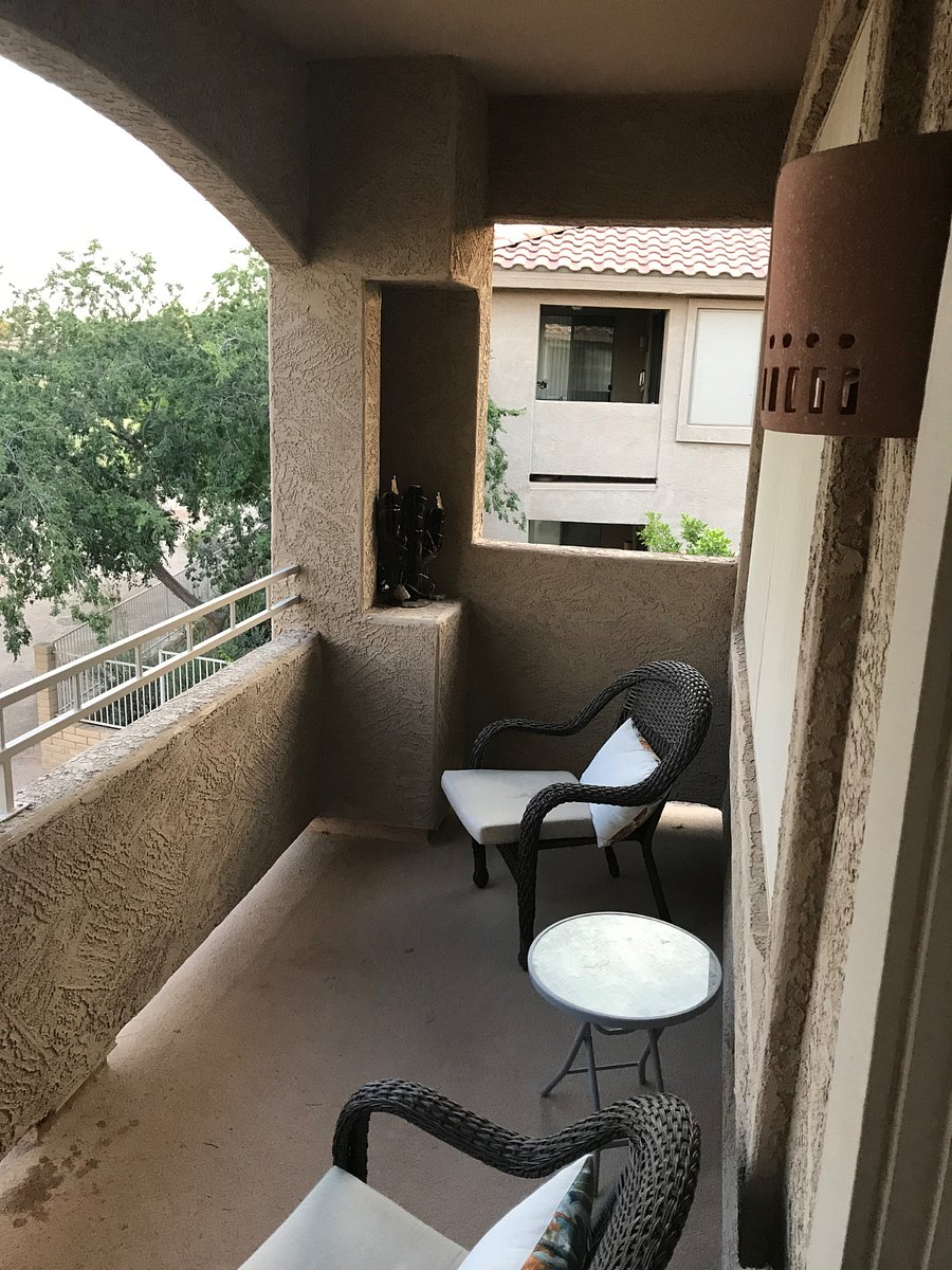 Porch overlooking golf course