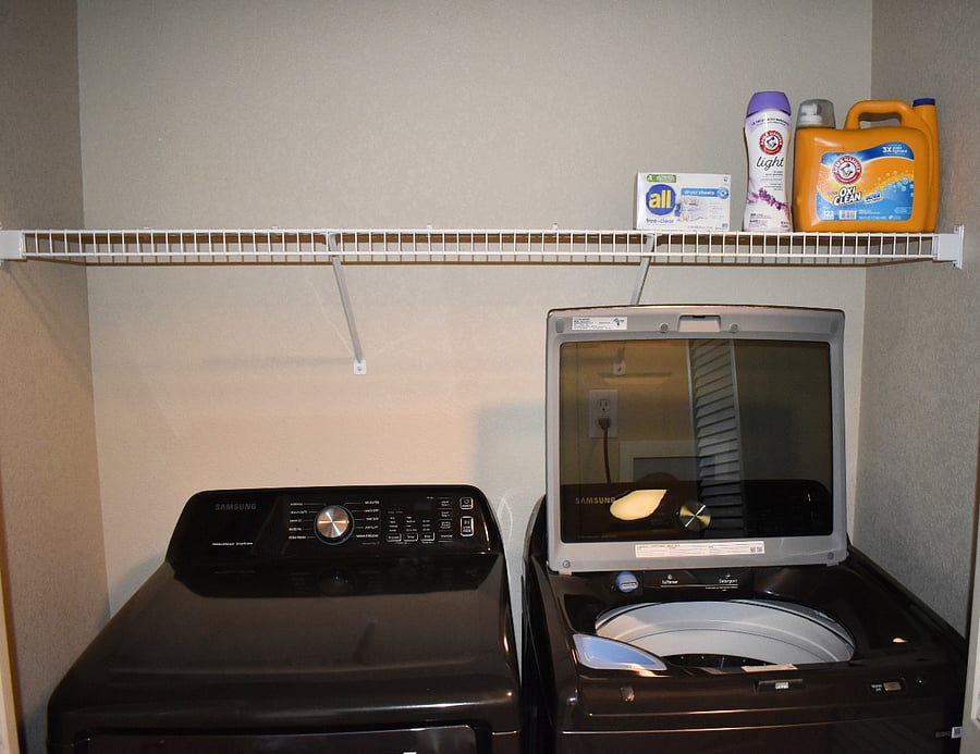 Washer and Dryer on second level - enclosed in closet