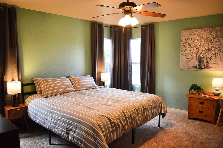 Primary Bedroom with king bed