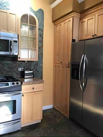 Washer and Dryer are in the cabinet
