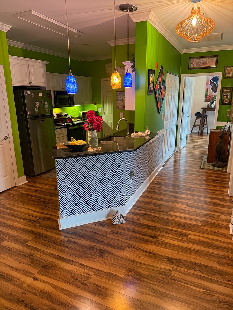 View of kitchen and hall leading into Master Bedroom