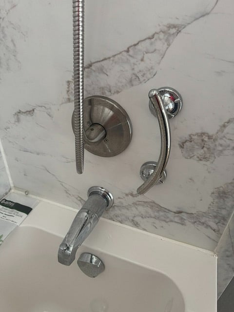 walk-in tub - Master Bdrm with stability bar.