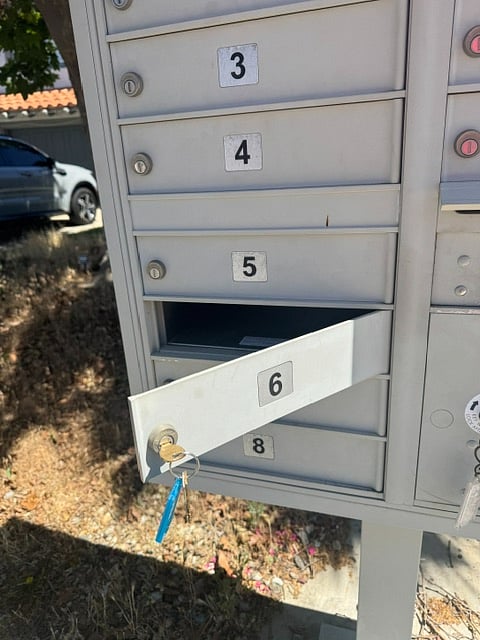 Centralized mailboxes a short 50-ft walk.