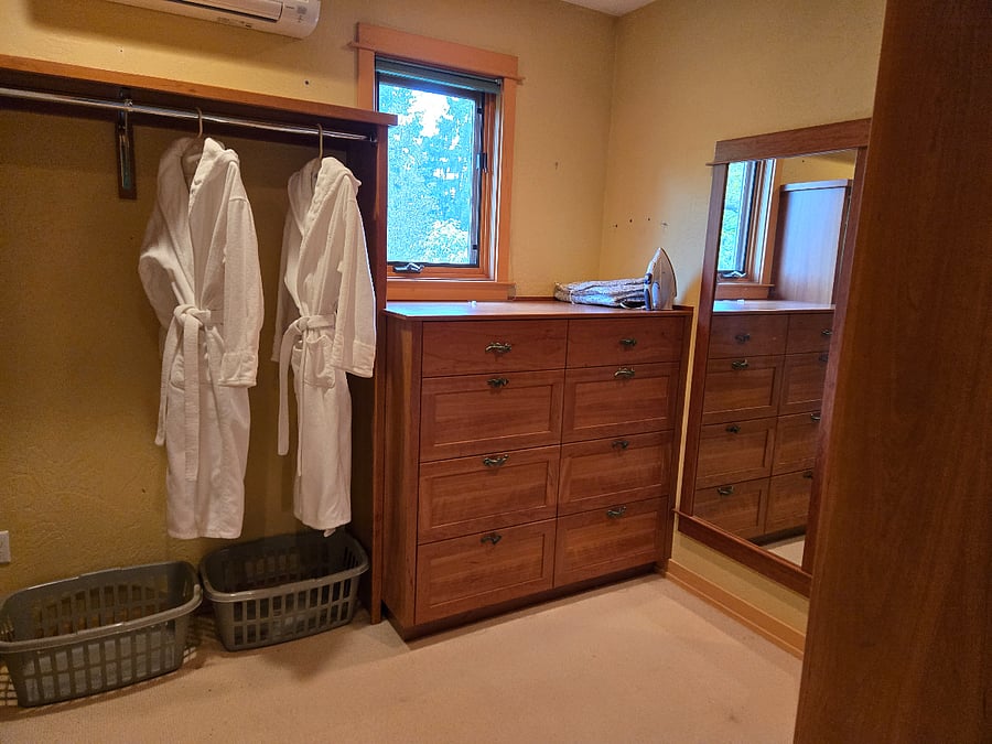 His and Hers walk in dressing room