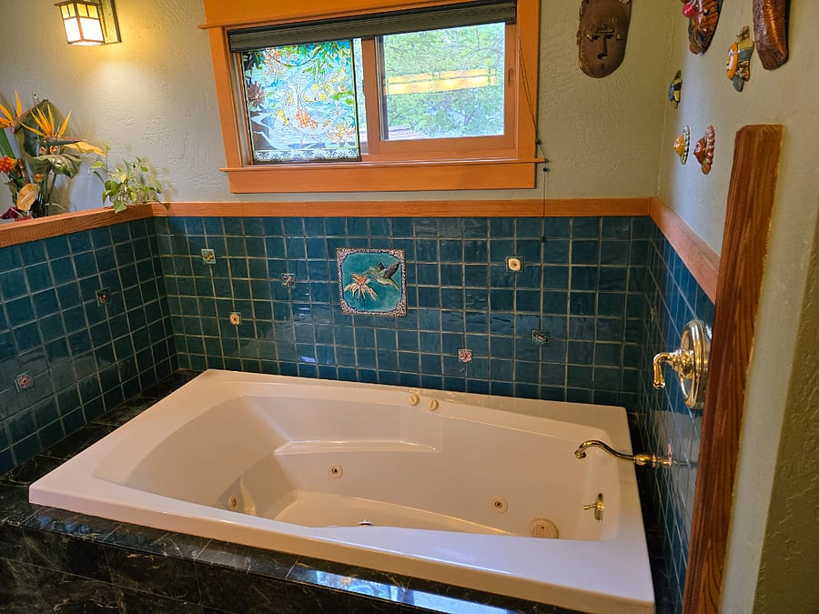 Jacuzzi jet tub in the spa