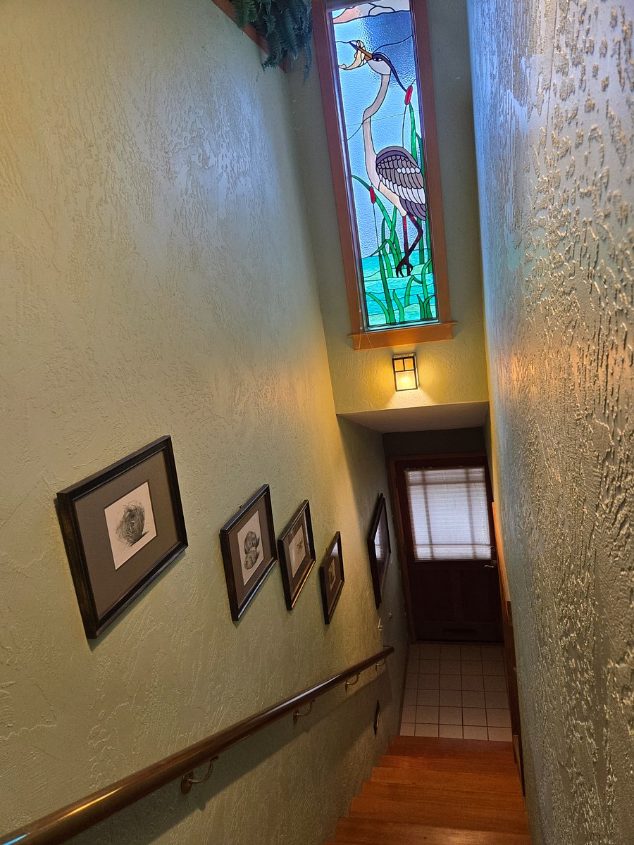 Showing the entrance from the top.