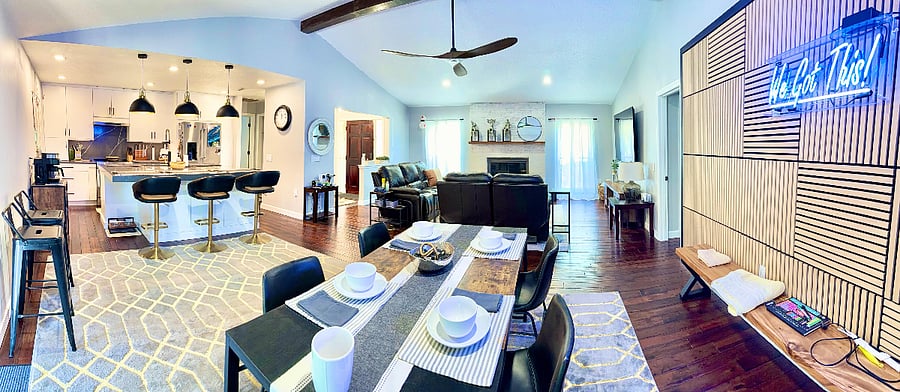 Wide shot of the main interior