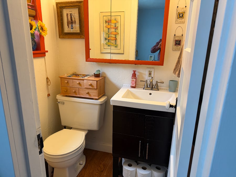 1/2 bathroom in master bedroom