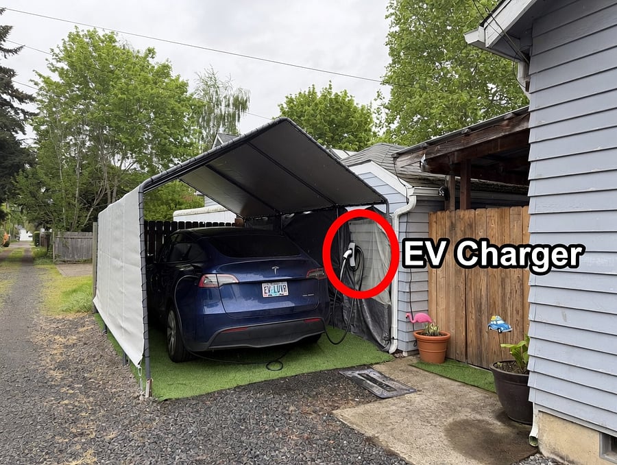 Carport with EV Charger