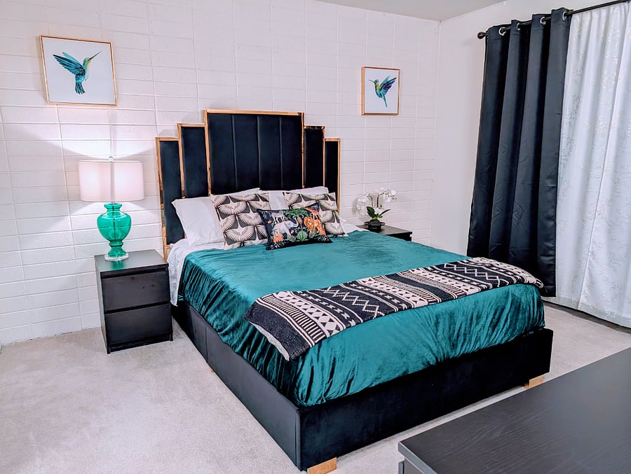 Master bedroom with King Size bed and en-suite bathroom