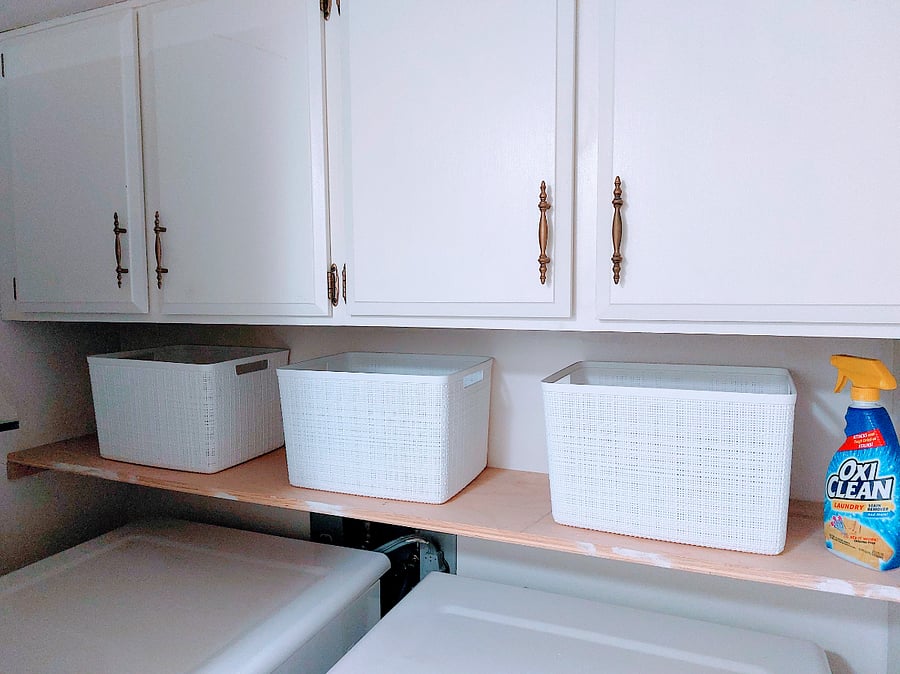 Laundry with storage in unit