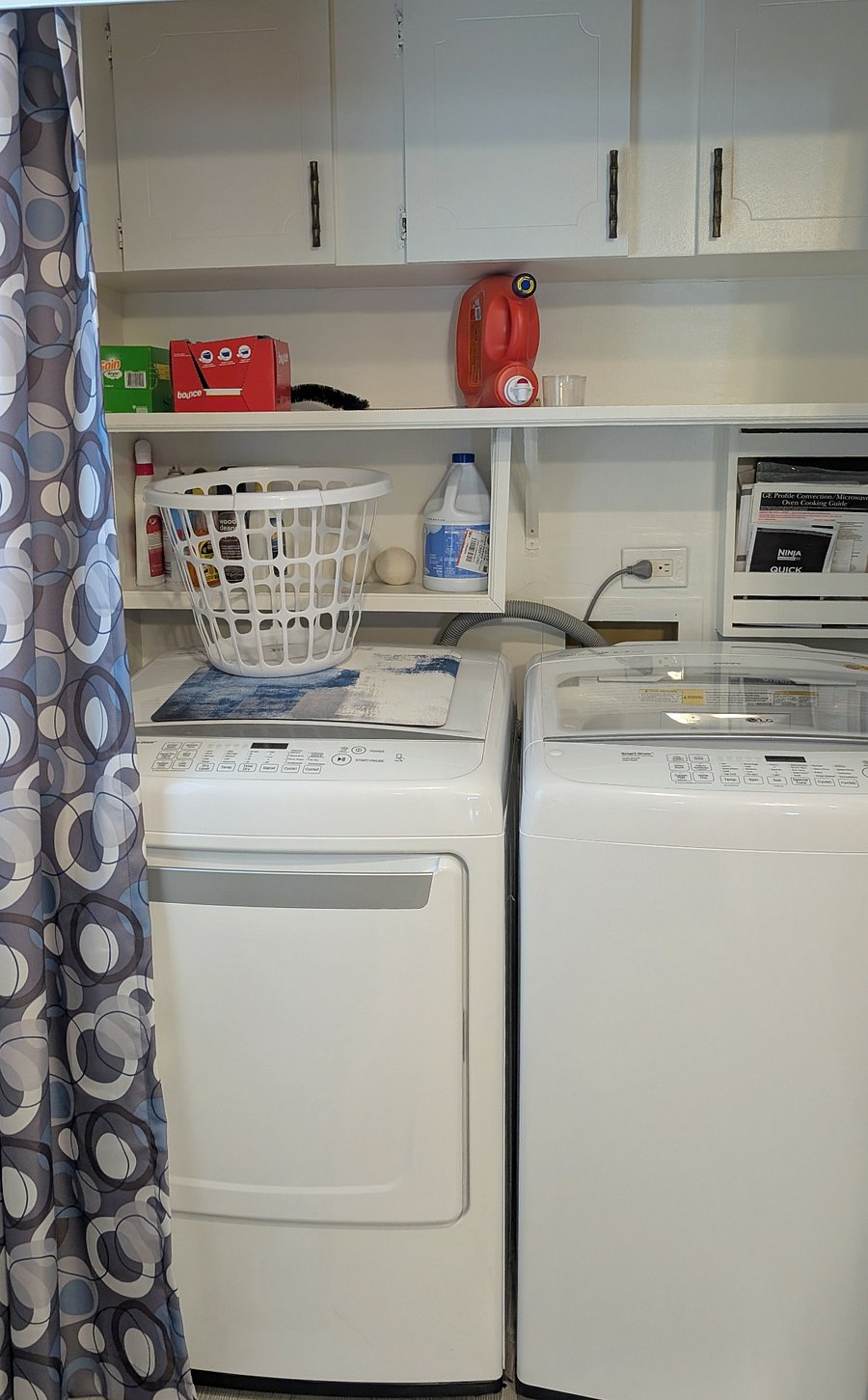washer and dryer off the kitchen