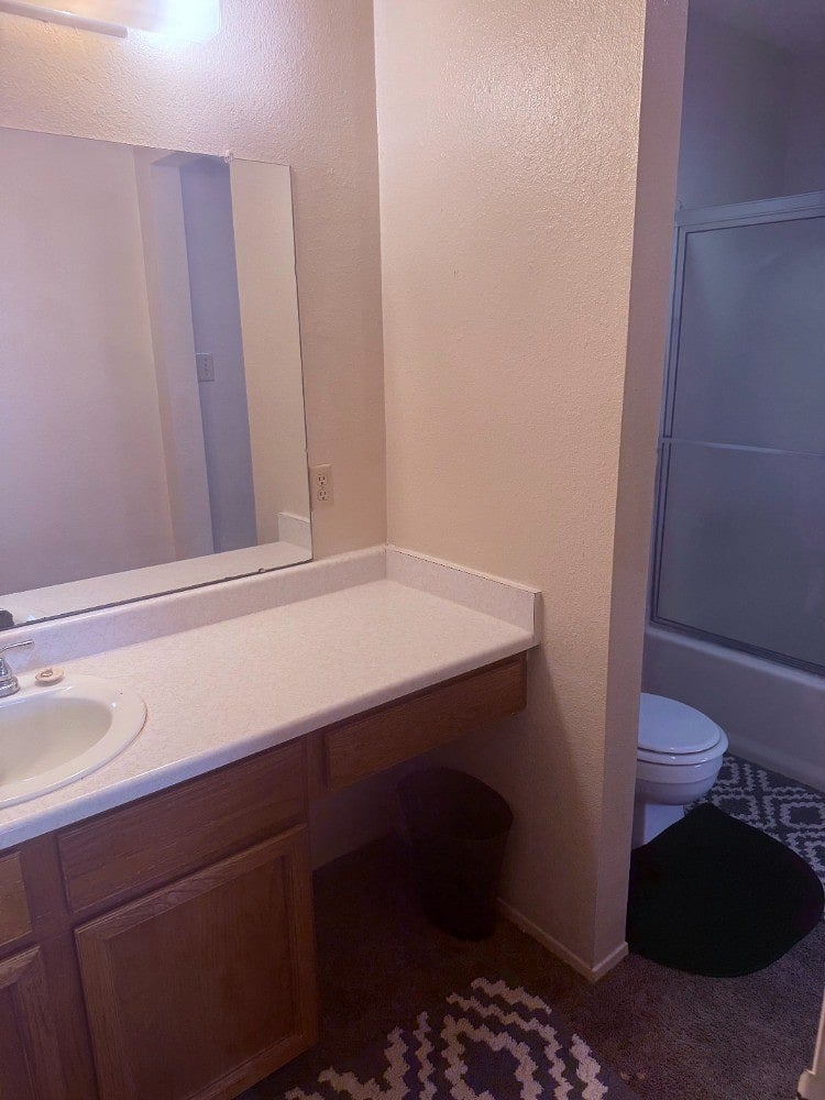 Bathroom sink and counter space