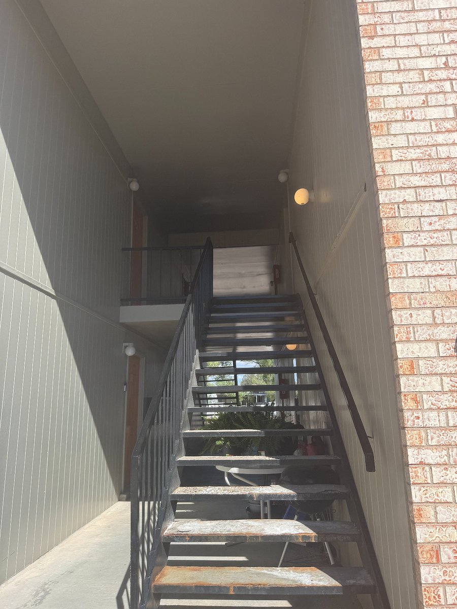 The apartment is upstairs one flight