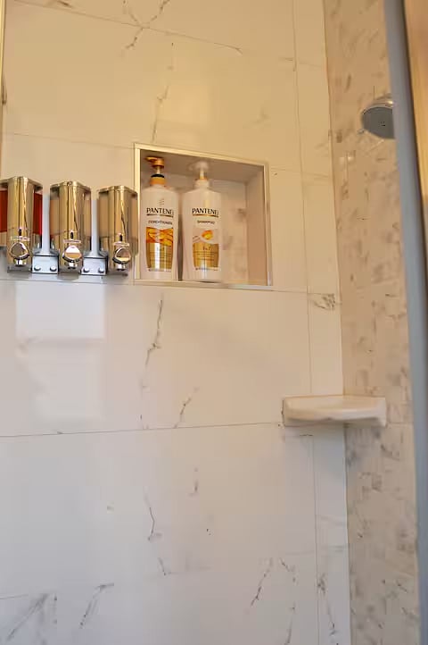 Bathroom 1 : Soap/Shampoo/Lotion Modular-design Shower Dispenser System