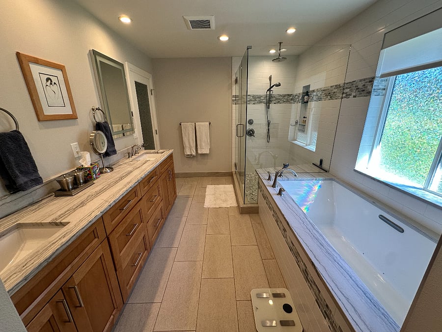 Primary bathroom (upstairs)