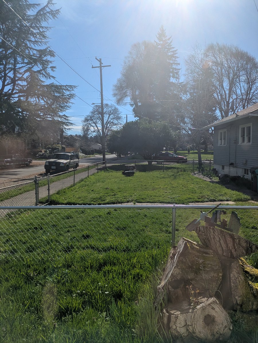 View from inside the trailer.