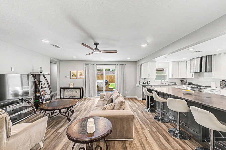 Family room with sliding door to the patio.