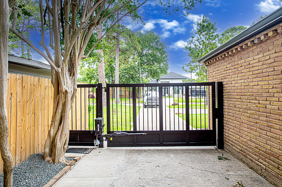 Driveway with gate