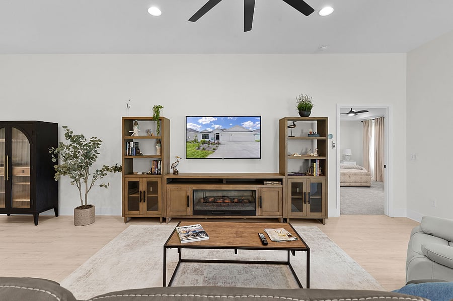 Bar Cabinette, 80 " Console with remote controlled fireplace, and 65" Smart TV