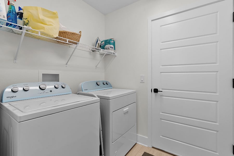 Washer and Gas Dryer inside