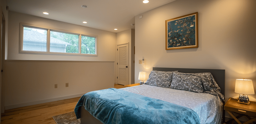 upstairs queen bed