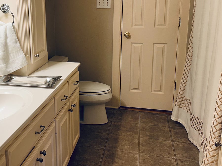 Tub and shower in both bathrooms