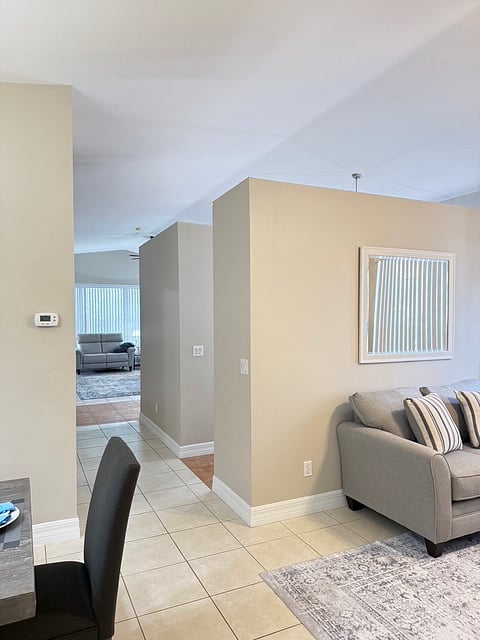 Entrance to kitchen living area where main bedroom and lanai are located