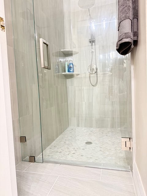 Main Bathroom step in shower