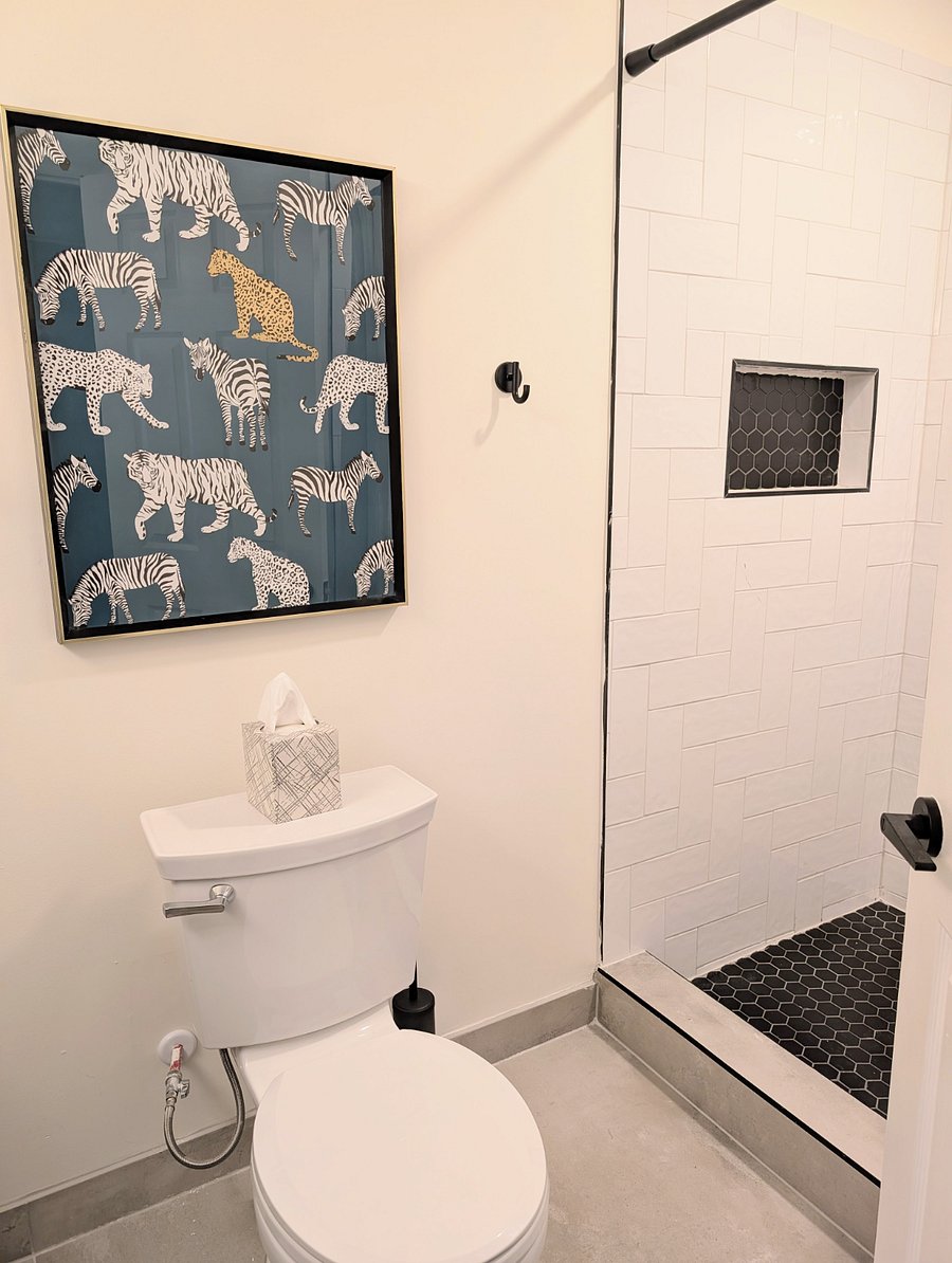 Main floor bathroom with shower