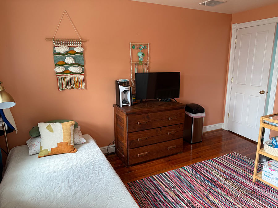 Second bedroom upstairs with high quality twin mattress