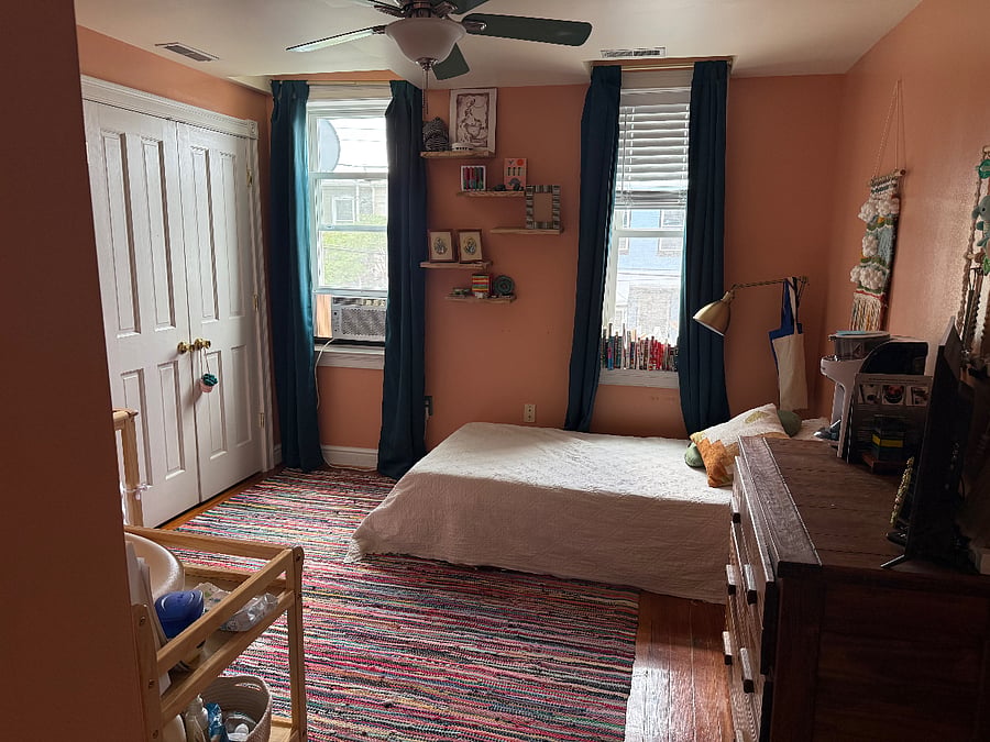 Second bedroom upstairs with high quality twin mattress