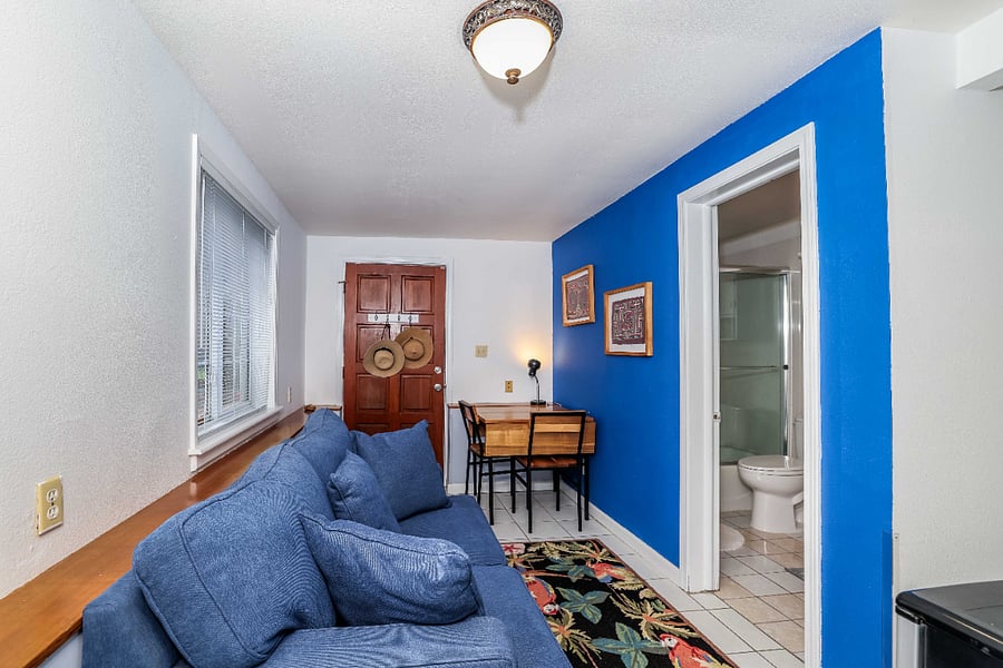 Spacious bathroom off of foyer and the door is the private entrance