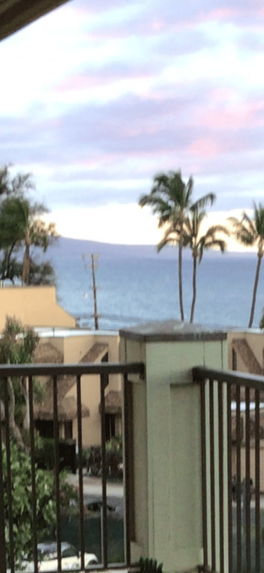 Ocean view from master bedroom, lanai, and living room