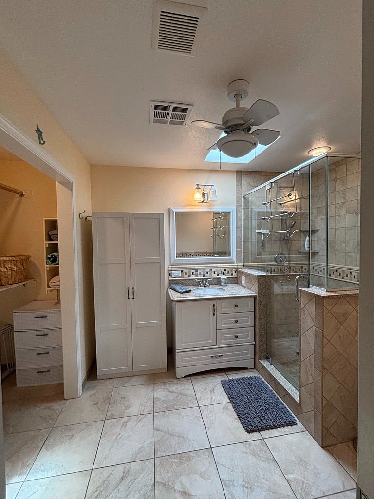 spacious bathroom