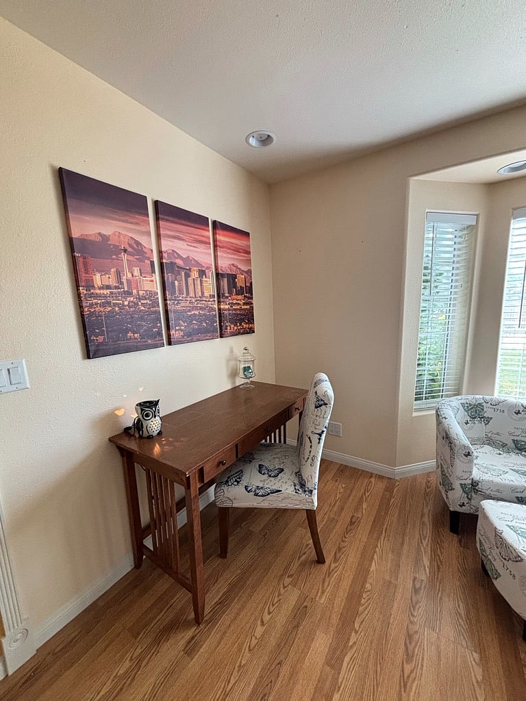 Living Room - Desk & Chair, Armchair, Bay Window