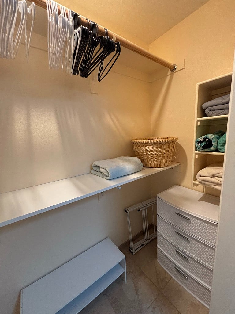 Closet w/ drawer & shelf storage