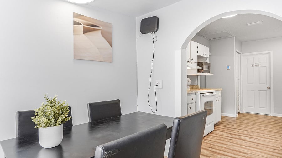 Dining table with 4 chairs and High Speed Commercial grade internet!