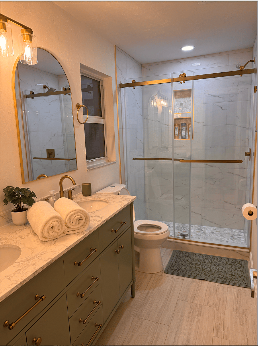Master bedroom bathroom.