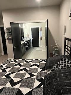 Master bath with dual vanities, heated floors, Large walk in shower with bench and bidet.