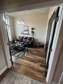 Den/office with TV and built in desk area
