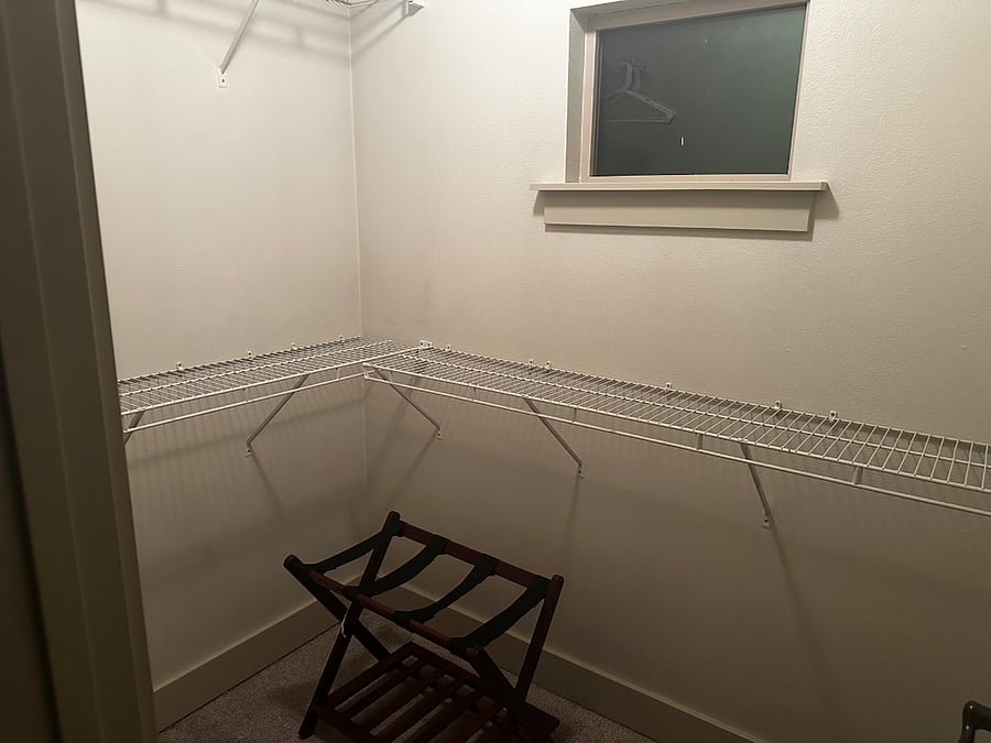 Walk-in closet.