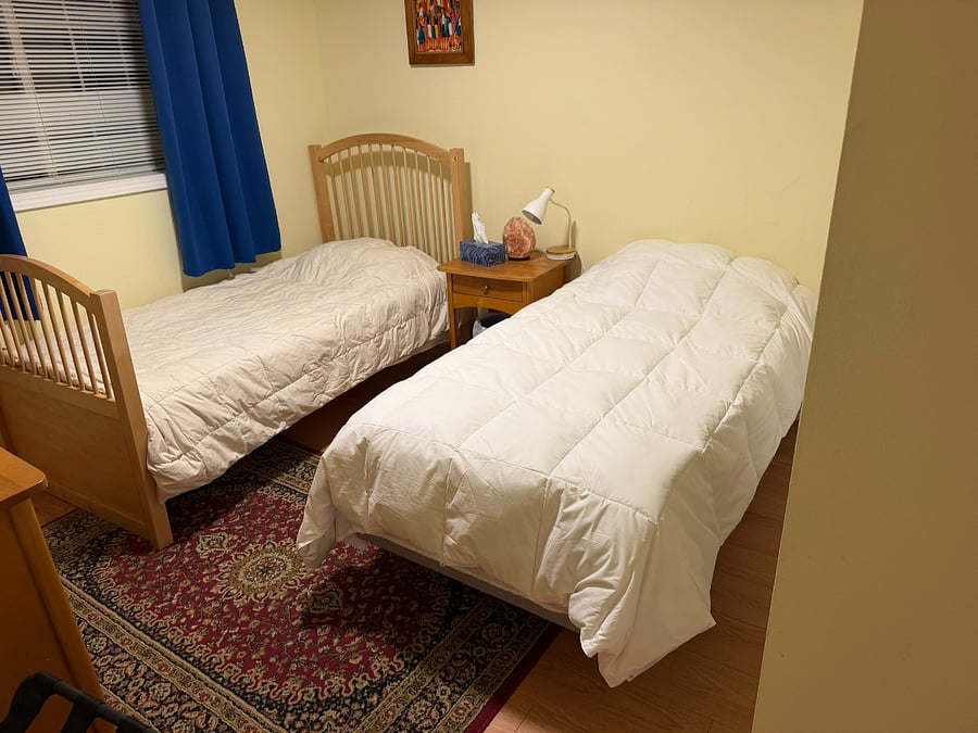 Comes with one twin bed or two
