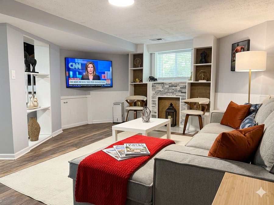 Living Room with Smart TV