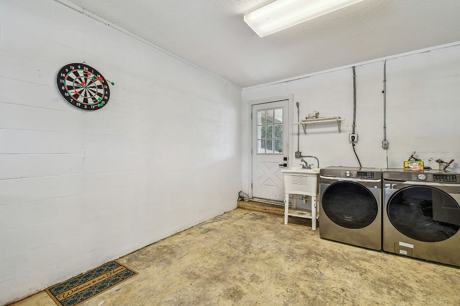 Washer and dryer in garage