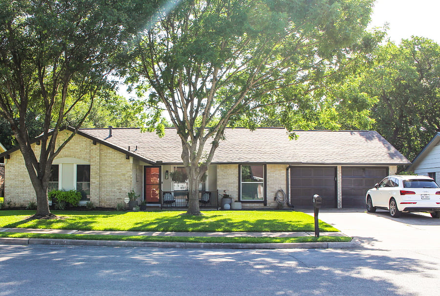 Two car garage with workbench 